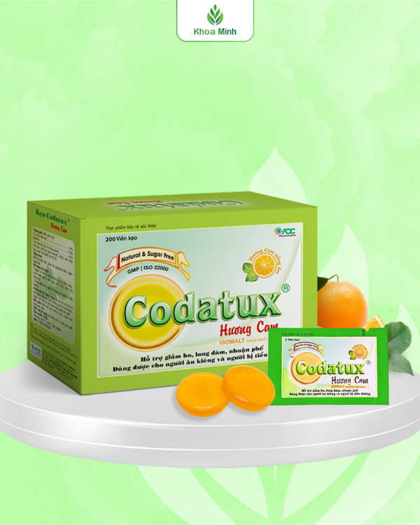 Viên ngậm Codatux Hương cam - 200 viên - Khoa Minh Healthcare